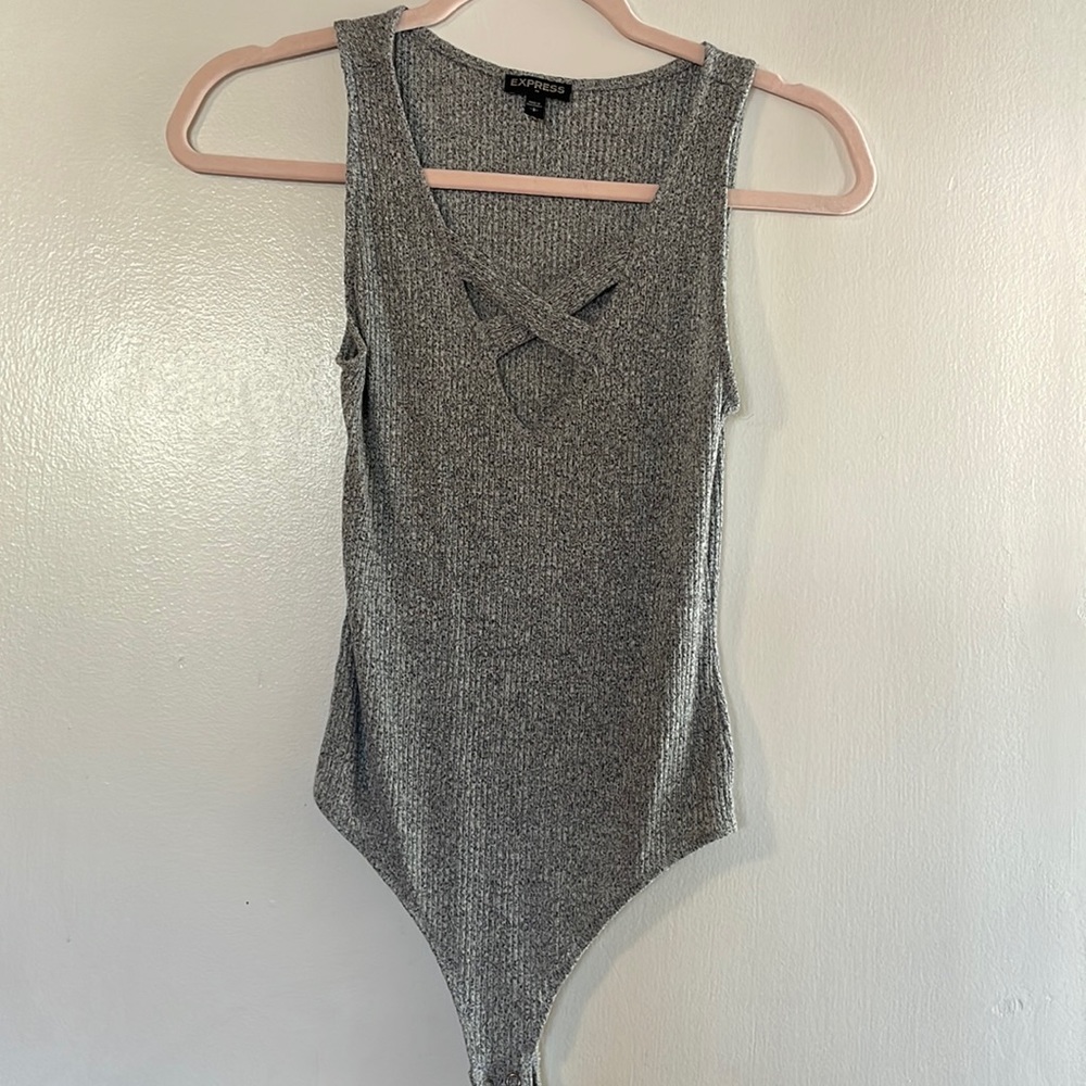 Express knit grey tank